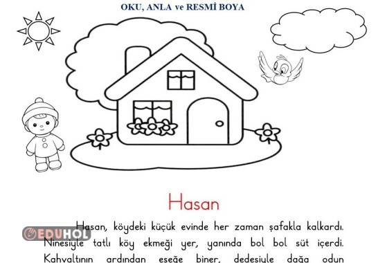 Hasan  1. Sınıf, kısa okuduğunu anla metni