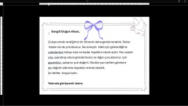 Veli Teşekkür Mektubu Şablon