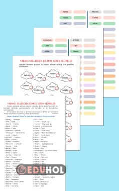 Yabancı Dillerden Dilimize Giren Kelimeler