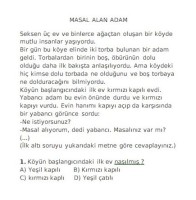Türkçe 1.dönem 2. yazılı hazırlık