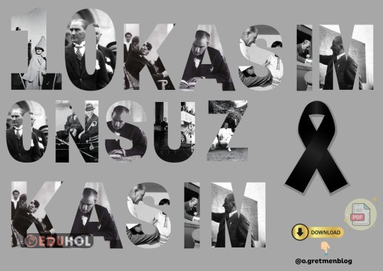 10 KASIM PANO YAZI ŞABLONU