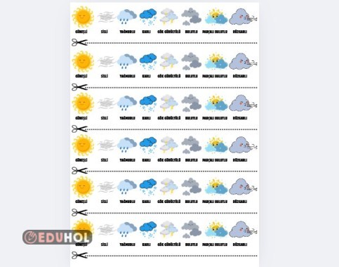 4.SINIF FEN BİLİMLERİ HAVA DURUMU KES-YAPIŞTIR