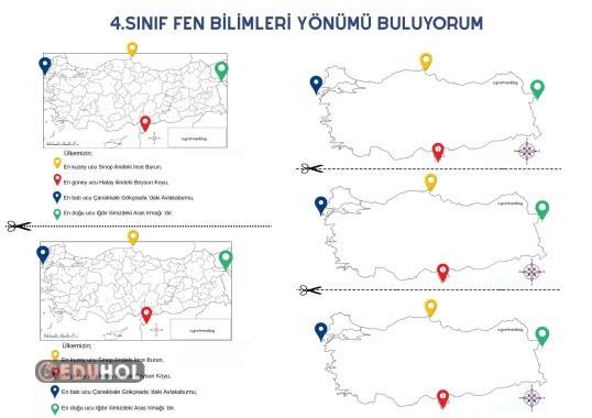 4.SINIF SOSYAL BİLGİLER YÖNÜMÜ BULUYORUM DEFTER ÇALIŞMALARI
