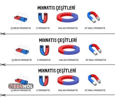 4.Sınıf Fen Bilimleri Mıknatıs Çeşitleri Defter Görselleri