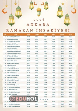 Ramazan İmsakiyesi (ANKARA)