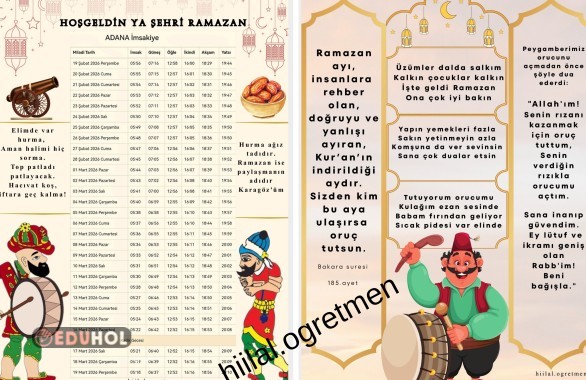 İMSAKİYE (A harfi)