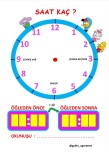 ANALOG VE DİJİTAL SAAT YAZ-SİL