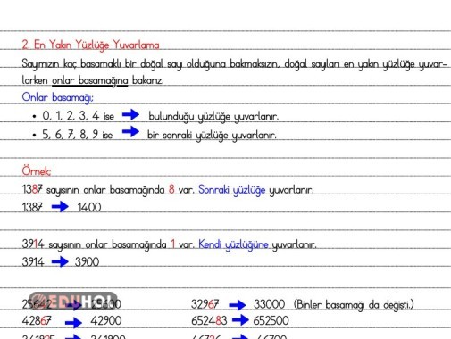 En Yakın Yüzlüğe Yuvarlama