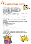3.SINIF İHTİYAÇ LİSTESİ