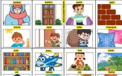 Deftere Yapıştırmak için Zıt Anlamlı Kelimler Görsel Çalışması (3)