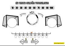 En Yakın Onluğa Yuvarlama A4 boyutu Çalışma Kâğıdı