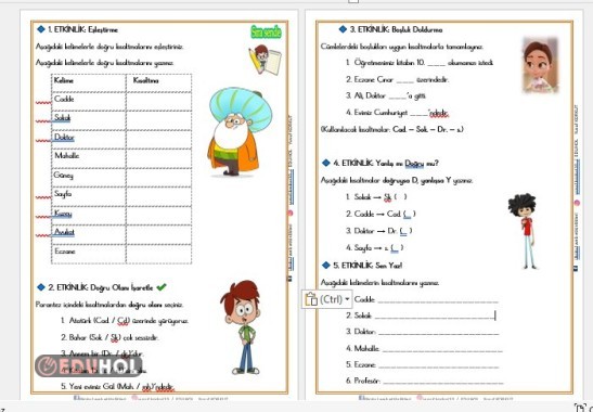 2. SINIF KISALTMALAR- ALIŞTIRMA ETKİNLİĞİ