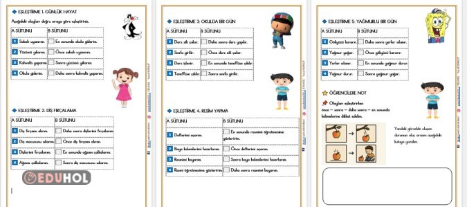 2. SINIF  OLAYLARIN OLUŞ SIRASI ETKİNLİĞİ