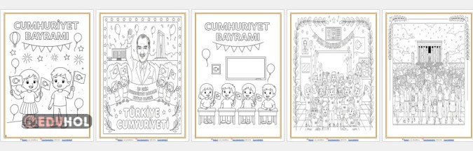 29 EKİM CUMHURİYET BAYRAMI BOYAMA SAYFALARI