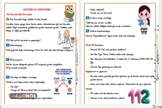 HAYAT BİLGİSİ ACİL DURUMLARDAKİ DAVRANIŞLAR