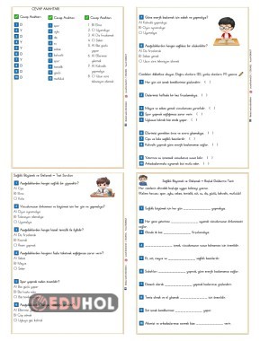SAĞLIKLI ALIŞKANLIKLAR (SAĞLIKLI BÜYÜMEK VE GELİŞMEK) ALIŞTIRMA ETKİNLİĞİ