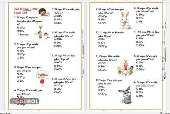 SAYILAR YAKIN - UZAK İLİŞKİSİ TESTİ