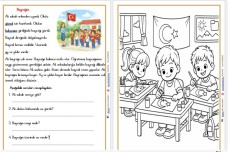 BAYRAĞIM OKUMA ANLAMA METNİ ,DEĞERLENDİRME ETKİNLİĞİ VE BOYAMA SAYFASI