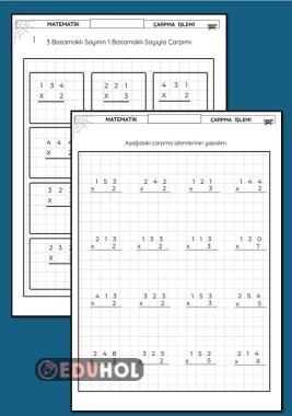 3 BASAMAKLI İLE BİR BASMAKLI ÇARPMA İŞLEMİ