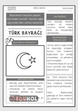 BAYRAK SEVGİSİ  GAZETE, AFİŞ ÇALIŞMA KAĞIDI