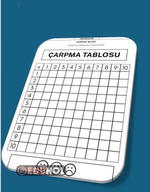 ÇARPMA TABLO OLUŞTURMA