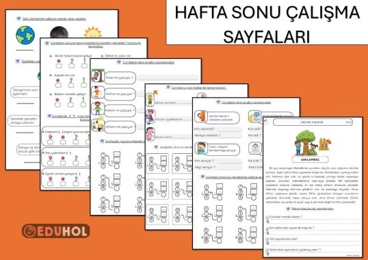 HAFTA SONU ÇALIŞMA KAĞITLARI GÜLE GÜLE KULLANIN