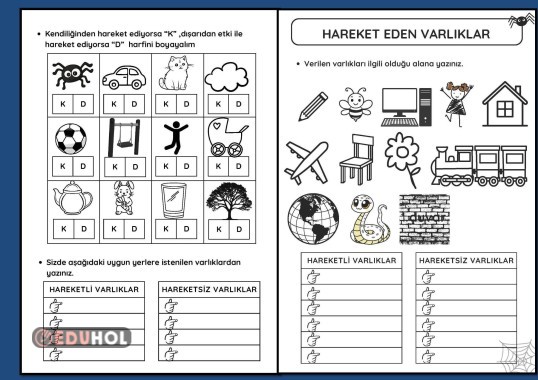 HAREKET EDEN VARLIKLAR ÇALIŞMA KAĞIDI