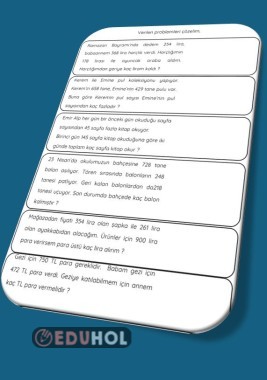 KARIŞIK PROBLEM ÇALIŞMA KAĞIDI