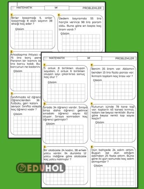 KARIŞIK PROBLEMLER ÇALIŞMA KAĞIDI