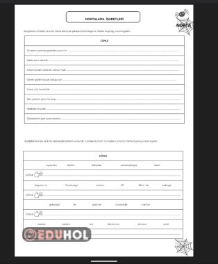 NOKTA İŞARETİ ÇALIŞMA KAĞIDI