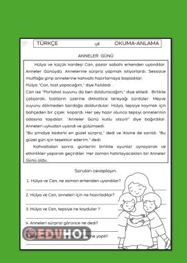 OKUDUĞUNU ANKAMA ÇALIŞMA KAĞIDI