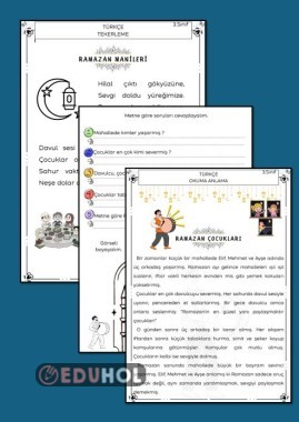 OKUMA ANLAMA BOYAMA, MANİ ÇALIŞMA KAĞIDI