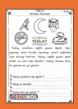 OKUMA ANLAMA YEŞİLAY METNİ