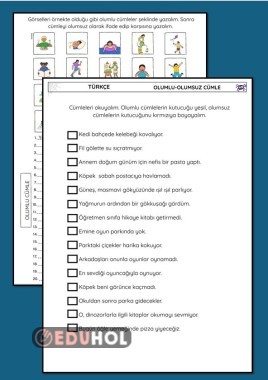 OLUMLU-OLUMSUZ CÜMLE ÇAKIŞMA KAĞIDI