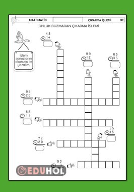 ONLUK BOZMADAN ÇIKARMA ÇALIŞMA KAĞIDI