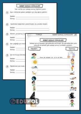 SEBEP SONUÇ CÜMLELERİ ÇALIŞMA KAĞIDI