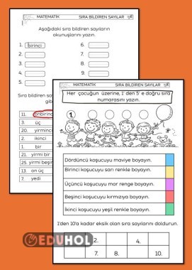 SIRA BİLDİREN SAYILAR ÇALIŞMA KAĞIDI