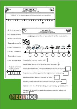 SIRA BİLDİREN VE SAYI DOĞRUSU 2. SAYFASI