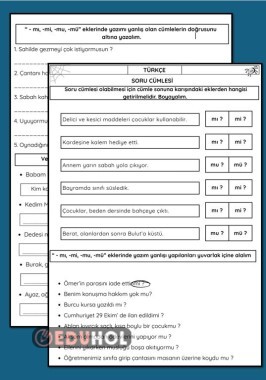 SORU CÜMLELERİ ÇALIŞMA KAĞIDI