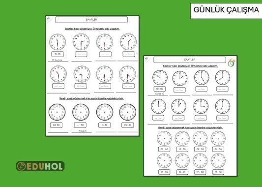 TAM VE YARIM SAATLER ÇALIŞMA SAYFASI