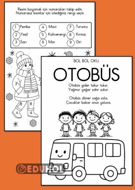 TEKERLEME, SAYIYA GÖRE BOYAMA ÇALIŞMA KAĞIDI