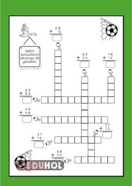 TOPLAMA İŞLEMİ BULMACA ÇALIŞMA KAĞIDI