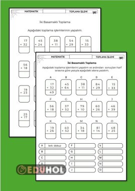 TOPLAMA İŞLEMİ ÇALIŞMA KAĞIDI .