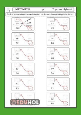 VERİLMEYEN TOPLANANI BULMA ÇALIŞMA KAĞIDI