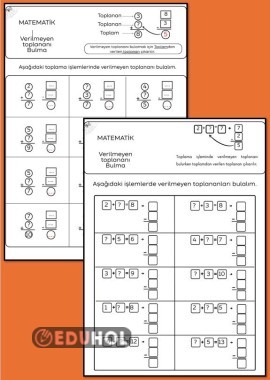 VERİLMEYEN TOPLANANI BULMA EK ÇALIŞMA KAĞIDI