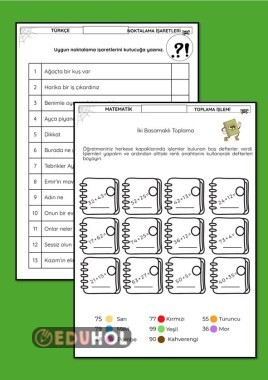 YAN YANA TOPLAMA İŞLEMİ NOKTALAMA İŞARETELERİ ÇALIŞMA KAĞIDI