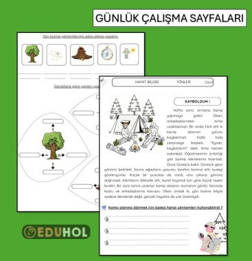 YÖNLER ( HAYAT BİLGİSİ ) ÇALIŞMA KAĞIDI