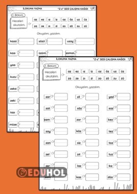 Z SESİ HECE KELİME ÇALIŞMA SAYFASI
