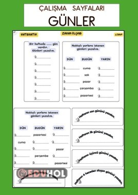 ZAMANI ÖLÇME GÜNLER ÇALIŞMA SAYFASI