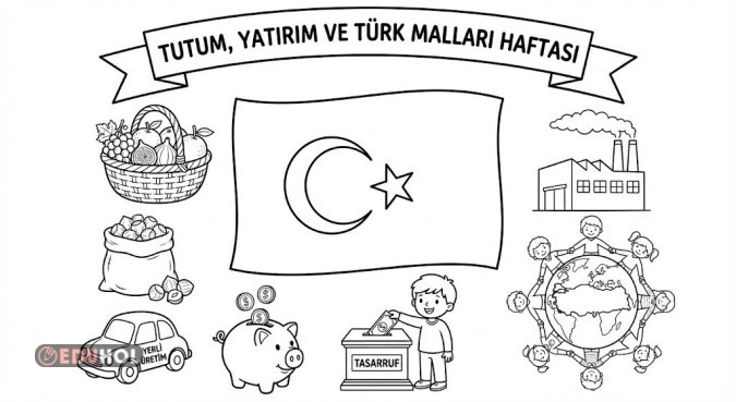 12-18 Aralık Tutum Yatırım ve Türk Malları Haftası Boyama Sayfası